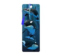 3D LiveLife Segnalibro - Orche di Deluxebase. Segnalibro Orca dotato di grafica 3D lenticolare realizzata dal rinomato artista David Penfound
