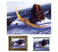 3D LiveLife Stampe d'Arte Lenticolari Parete - Pterodattilo di Deluxebase. Poster 3D Dinosauro senza cornice. Ottima decorazione da muro. Grafica originale realizzata dal famoso artista Jerry LoFaro