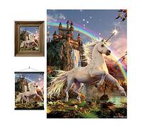 3D LiveLife Stampe d'Arte Lenticolari Parete - Unicorno Stella della Sera di Deluxebase. Poster 3D Castello senza cornice. Ottima decorazione da muro. Opera originale del noto artista David Penfound