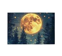 3D Luna Piena, Stelle E Pino Cielo Notturno 1000 Pezzi Puzzle Per Adulti Puzzle In Legno Per Adulti Regali Decorazione Della Casa