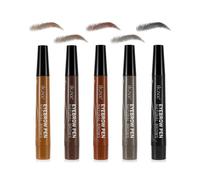 3D Magic Eyebrow Pencil Waterproof, 5 Colors Eyebrow Pencil with 4 Fork Tips, Create Natural Hair-Like Eyebrows That Last All Day