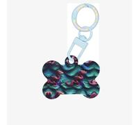 3D Magico Drago Scaglie Modello Stampa Dog Tag Bone A Forma di Osso Modello Doppio Lato Tag ID Cane A Forma di Osso Medagliette Nome Dell'animale Domestico Tag Collare