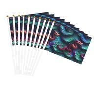 3D Magico Drago Scaglie Modello Stampa Leggero Palmare Bandiera Doppio Lato Bandiere Partito Parata Home Decor Celebrazioni