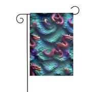 3d Magico Drago Scaglie Modello Stampa Piccolo Natale Yard Garden Bandiere Double Sided Natale Prato Decorazione Per Esterno Cortile