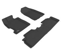 3D MAXpider Complete Set Custom Fit All-Weather Floor Mat for Select Honda Civic Models - Kagu Rubber (Black)
