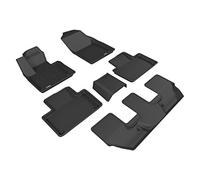 3D MAXpider Tappetini per Auto per Volvo XC90 7-Sitzer T6 2015-2020, Adattamento Personalizzato, Protezione per Tutte Le Condizioni, Antiscivolo, Inodore, Gomma (Anteriore e Posteriore, Nero)