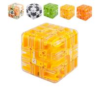 3D Maze Magic Cube & Ball,Large Labyrinth Maze Cube-Engaging Brain Teaser Toy,Spatial Awareness Brain Training Toy,Improve Spatial Recognition and Cultivate Logical Thinking (D)