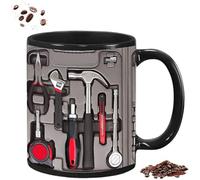 3D Mechanic Toolbox Coffee Mug Set Pattern, 11oz Funny Ceramic Mechanic's Toolbox Coffee Cup, Creative 3D Visuals Tea Cup Christmas Birthday Gifts for Husband, Dad, Friends, Auto/Car Mechanics