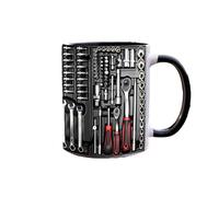 3D Mechanic Toolbox Mug,Mens Toolbox Tazza 3D Ceramica Tazza 3D Creativo Meccanico Toolbox Set Tazza, Adatto per Birra, Whisky, Vino, Acqua, Succo, A