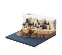 3D Memo Pad Artistico, Strappare Il Castello Carta 3D Note Appiccicose con La Luce, Blocco Note Arte Intaglio, Diy 3D Calendario Memo Pad, Decorazione Della Scrivania Dell'Ufficio