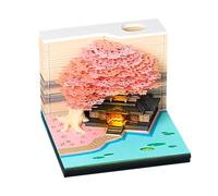 3D Memo Pad LED Desktop 2027 3D Carving Timepiece Sticky Notes