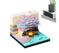 3D Memo Pad LED Desktop 2027 3D Carving Timepiece Sticky Notes
