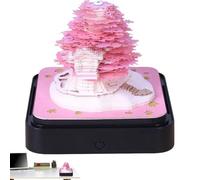 3D Memopad Paper Sculpture - Notepad Calendar 2026 | Creative 3D Art Calendar Notepad, Tear-Off Paper Sculpture with Carving Design, Decorative Desk and Office Memopad for Bedroom, Study, Living Room