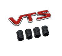 3D Metal VTS Logo Car Badge Emblem Sticker + 4Pcs Stile zigrinato con tappi valvola di base in plastica per Universal Car Styling Accessori decorativi (2)