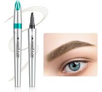 3D Microblading 4-tip Eyebrow Pencil,Makeup Applicator Tattoo Brow Marker for Daily Natural Look,Long-Lasting,Smudge-proof Eyebrow Makeup (Light Brown)