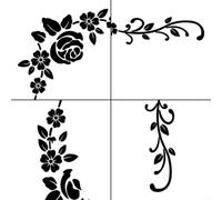 3D Mirror Flower Wall Sticker Acrylic Art Decal(Silver) | High-gloss mirror effect, 3D floral vine pattern, acrylic material, lightweight design, home decor