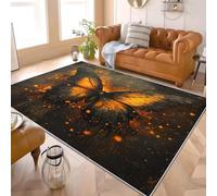 3D Moderno da Salotto Tappeto 160x230 cm Farfalla Retrò 3d Morbido Antiscivolo Lavabile Tappeto Colore Arancione Pulizia Facile Per Corridoio Camera dei Bambini Tappeti Camera da letto