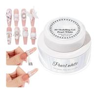 3D Molding Gel for Nails White - Quick Dry 3D Building Manicure Tools Nail | Nail Building Gel for Women Girls Home Salon Studio Date | Wedding Holiday Party 3D Molding Gel for Nails White Quick Dry 3D