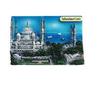 3D Moschea Blu Istanbul Turchia Calamita Frigorifero Souvenir Regalo Decor Frigorifero Adesivo Magnetico Collezione