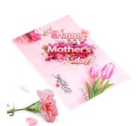 3D Mothers Day Card-Handmade Commemorative Paper Sculpture,Provides Elegant Standing Display,Enhances Holiday Table Decoration,Supports Personal Message Slide Out, Premium Cardstock Build| for