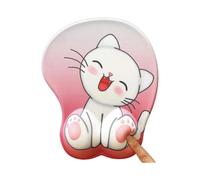 3D Mouse pad with Ergonomic Wrist Rest Support, Non-Slip Gel Anime Kawaii Cute Pink Mouse Pads, Wrist Pads, Pain Relief and Easy Typing, Notebook Comp