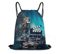 3D Movie Theater Sacca con Cordoncino Unisex Borsa Palestra Stringa Zaini per Vacanze Vita Quotidiana Uomo 36X42Cm