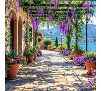 3D Murales per il giardino Muri E Recinzioni utilizzando Shower Tende Sfondo