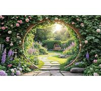 3D Murales per il giardino Walls & Recinzione utilizzando Tende Da Doccia Sfondo
