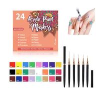 3D Nail Art Pen, Smalto per Penna per Pittura Decorazioni Unghie per Disegno, Penna per Nail Art Fai Da te Graffiti Pen Manicure Bellezza Regalo per Natale (24 Color)
