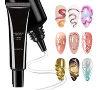 3D Nail Gel, 4-in-1 Professional Builder Sculpting Gels for Nail Arts, Long-Lasting Manicure Decoration Tool for Salon Home Travel Holiday Birthday and DIYers Painting Design Use 15ml