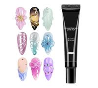 3d Nail Gel - Nail Extension Gel | Naill Enhancement Gell, Portable Nails Carved Glue, Charming Non-Sticky 3d Sculpting Gell For Formal, Holiday, Daily, Salon, Wedding, Home, Gathering