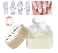 3D Nail Gel, non--Sticky Solid 5 g Easy Dry White Manicure Supplies for Carving Molding and Building Nail Sculptures But Also Suits Mixing Glitter