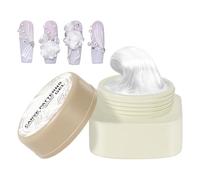 3D Nail Gel, Sculpting Molding Gel, Non-Sticky Easy-Dry Formula, Harmless Material, Hard Texture Ideal for Manicure Art at Home or Salon Use, Compact Jar, 5g, White Color, 1 Piece