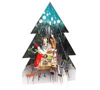 3D Natale Advent Calendario Con 24 Windows Albero Forma - Woodland il Festino