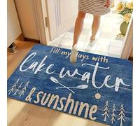 3D non-slip doormat, Fill my day with lake sunshine themed mat. Natural atmosphere mat. For decorating living room, bathroom-40x60cm