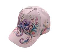 3D Ocean Creatures Embroidery cap, Adjustable Baseball cap, Cappellino da Baseball Regolabile in Cotone con Animali marini Ricamati in Rilievo per Uomo e Donna