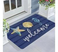 3D Ocean Element Welcome Doormat Comfortable Soft Warm Noise Reduction Bedside Carpet Entrance Door Doormat Home Decor-60x90cm