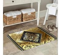 3D Of Absolutely Everything Zerbino antiscivolo barocca dorato, tappeto per tappeto per ingresso cucina, tappetini per i piedi bagno-50x80cm