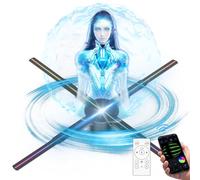 3D Ologramma Fan Proiettore con APP Control, Remote, Bluetooth Audio, e Multi-Screen Splicing per la Pubblicità Dinamica in Negozi, Bar, Feste ed Esposizioni