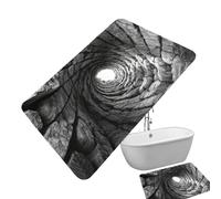 3D Optical Illusion Area Rug - Abyss Brick Stone Trap Illusion Rugs | 20x32 Inch Non-Slip Absorbent Bath Carpet for Indoor Bathroom Entryway Front Kitchen Balcony