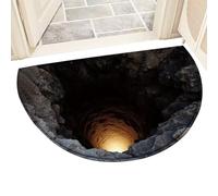 3D Optical Illusion Carpet - 19.68 inch Hole Design Rug | Crystal Velvet Non Slip Quick Dry - Soft Washable Matte For Bedroom Living Room Bathroom Indoor Outdoor Decor Home Kitchen Entryway Office