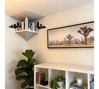 3D Optical Illusion Corner Wall Decal, Impossible Corners-Wall Art That Reshapes Reality, Unique Peel Stick Wall Stickersfor Living Room, Office Space,Unique Home Decor Peel (C)