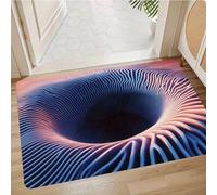 3D Optical Illusion Rug Area Carpet, Vortex Tunnel Hole Design, Soft Low-Pile Floor Decor for Living Room, Bedroom, Hallway Runner, Multiple Sizes (B,15.75 × 23.62 in)