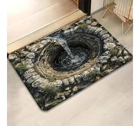 3D Optical Illusion Rug Area Carpet, Vortex Tunnel Hole Design, Soft Low-Pile Floor Decor for Living Room, Bedroom, Hallway Runner, Multiple Sizes (J,11.81 × 15.75 in)