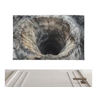 3D Optical Illusion Rug, Fun Novelty Floor Mat Decoration, Non Slip Quick Dry Area Carpet, Visual Trick Doormat For Birthday Halloween Holiday Party Entryway Living Room Bedroom Home Decor