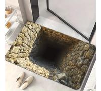 3D Optical Illusion Rug Realistic - 3D Carpet Bottomless Hole Optical Illusion Area Rug, Creative Visual Accent for Entrances, Play Areas & Indoor Spaces (STYLE_18,19.68x31.49in)