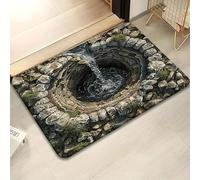 3D Optical Illusion Rug Realistic - 3D Carpet Bottomless Hole Optical Illusion Area Rug, Creative Visual Accent for Entrances, Play Areas & Indoor Spaces (STYLE_13,19.68x31.49in)