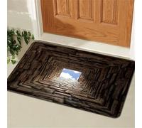 3D Optical Illusion Rug,Rugs That Look like a Hole,Visual Illusion Non-Slip Front Doormat,Trap Hole Area Carpet for Living Room Bedroom Bath Stairs Porch Entrance Decor (F, 40x60cm/15.74x23.62inch)