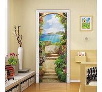 3D Paesaggio Del Giardino Sul Mare Adesivo Per Porta Autoadesivo Per Porta Poster Per Porta Carta Da Parati Per Porta Carta Da Parati Per Porta Adesivo Da Parete Per Porta Foto Per Porta 77 X 200 Cm