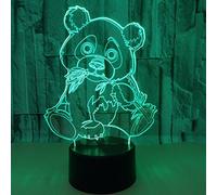 3d panda lampada della luce di notte la luce di notte Illusion 7 cambiamento di colore tavolo scrivania lampade decorazione regalo di natale con acrilico